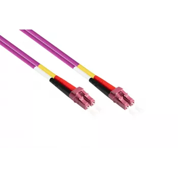 Kabelmeister OM4 Duplex LC/LC Multimode Fiber Optic Patch Cable 3m