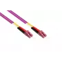 Kabelmeister Patchkabel LWL Duplex OM4 Multimode 50/125 LC/LC LSZH wechselbare Polarität - Glasfasernetzwerkkabel
