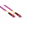 Kabelmeister Patchkabel LWL Duplex OM4 Multimode 50/125 LC/LC LSZH wechselbare Polarität - Glasfasernetzwerkkabel