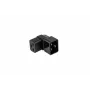 Kabelmeister Netzadapter C20 Stecker auf C19 Kupplung gewinkelt Auf/Ab - 16A 250V 4000W Schwarz