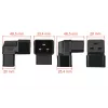 Kabelmeister Netzadapter C20 Stecker auf C19 Kupplung gewinkelt Auf/Ab - 16A 250V 4000W Schwarz
