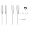 Kabelmeister Euro-Verlängerung Stecker C8 an Buchse C7, weiß, 5 m