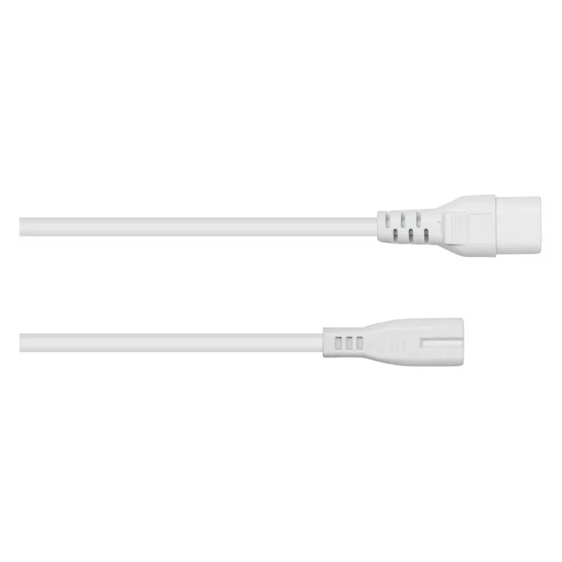 Kabelmeister Euro-Verlängerung Stecker C8 an Buchse C7, weiß, 5 m