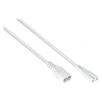 Kabelmeister Euro-Verlängerung Stecker C8 an Buchse C7, weiß, 5 m