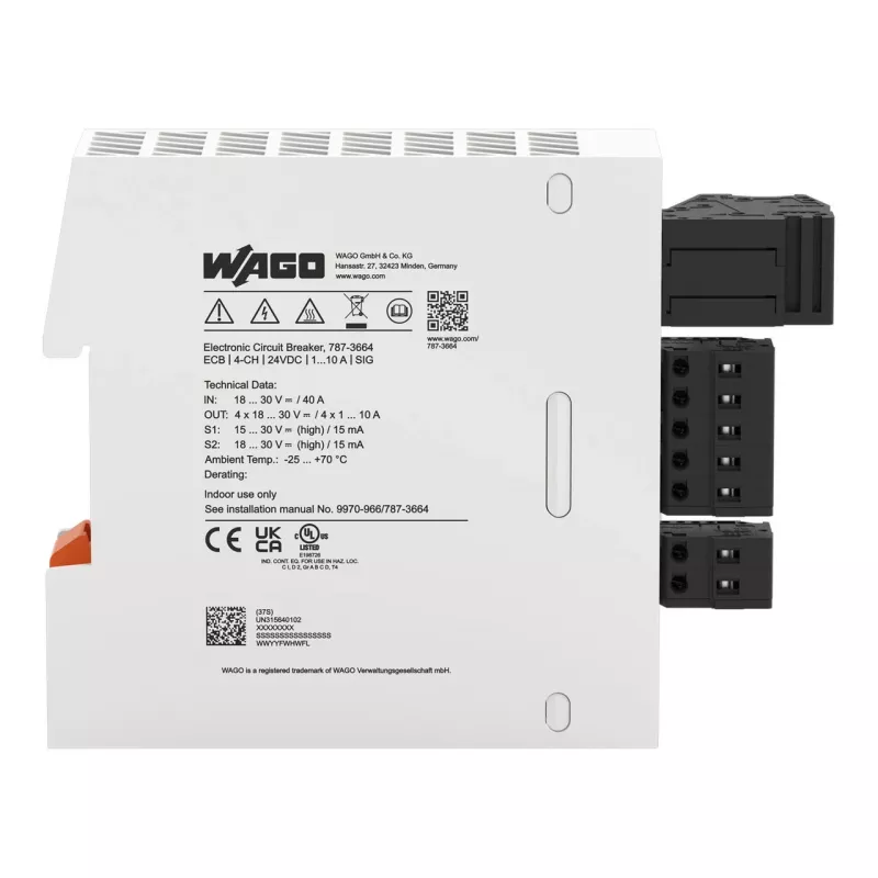 WAGO 787-3664 Elektronischer Leitungsschutzschalter 4-Kanal 24 V DC