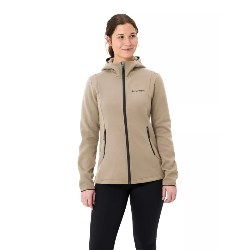 Vaude Idris Fleece Hoody Damen Linen Größe M