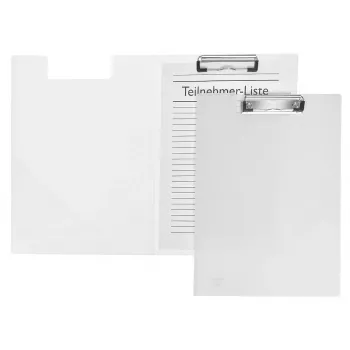 Foldersys Transparente Klemmbrettmappe A4 PVC