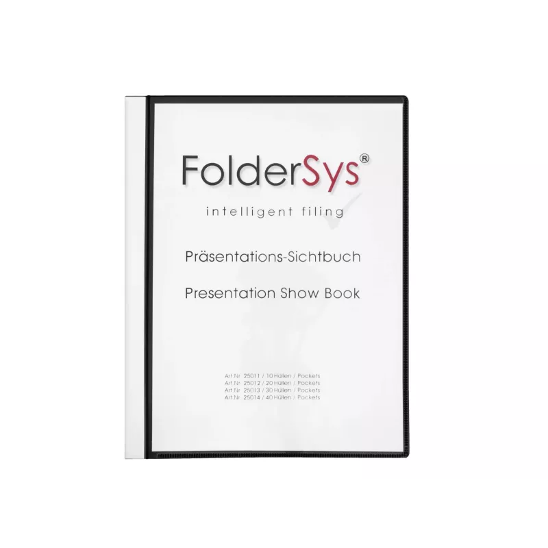 Foldersys Display Book A4 Schwarz 40 Hüllen