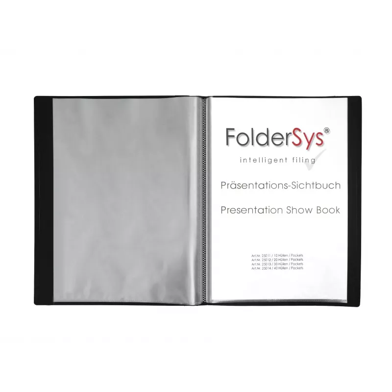Foldersys Display Book A4 Schwarz 40 Hüllen