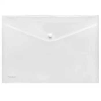 FolderSys A4 transparente PP Dokumentenhüllen mit Druckknopf, 10er-Pack