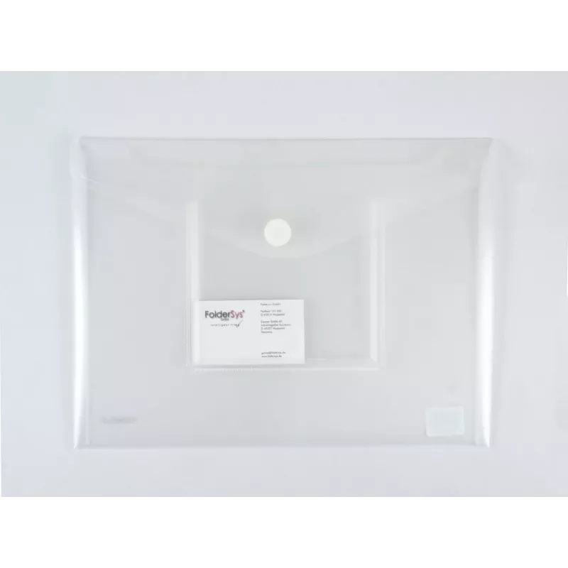 FolderSys A4 Quer-Sichttasche mit CD/Jewel Case Tasche, transparent, 10er-Pack