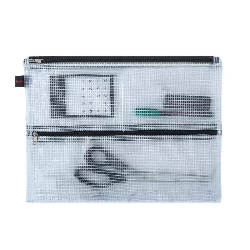 FolderSys A4 Zipper Pouch Dokumentenbeutel Transparent