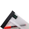 FolderSys SnapBag DIN A6 klar transparente PVC-freie Dokumententasche mit schwarzer Naht