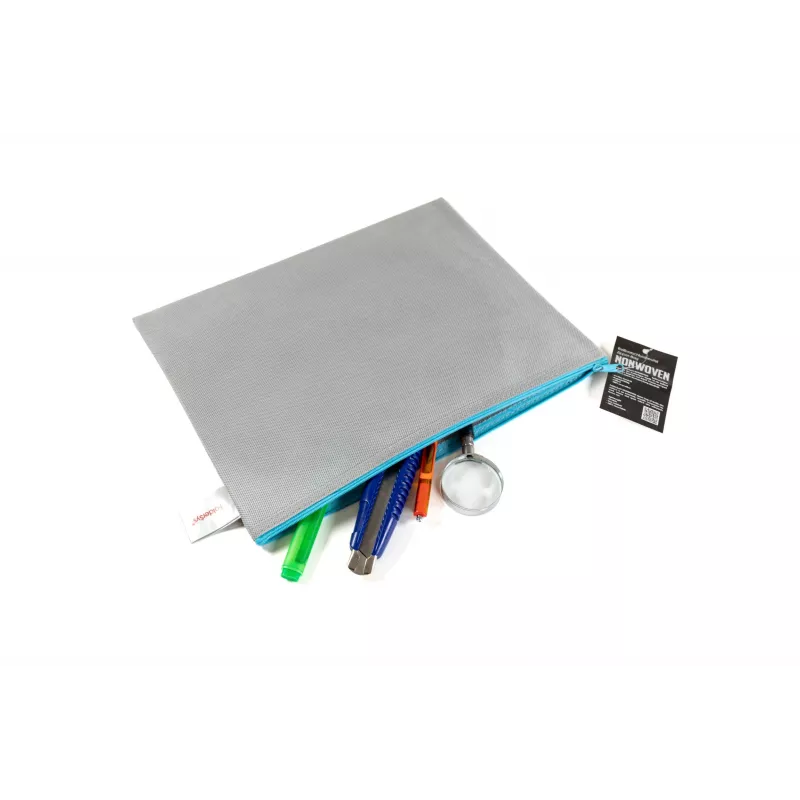 FolderSys A4 Reißverschlussbeutel Grau Opaque Vlies PP 270 x 350 mm
