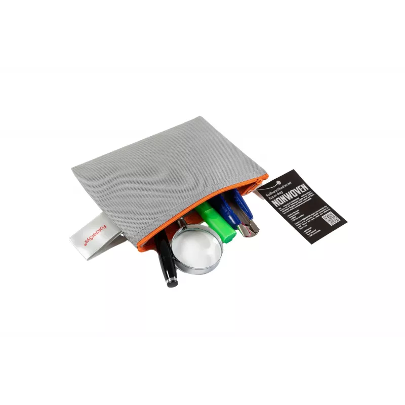 FolderSys Zipper-Beutel A6 grau opak Vlies-PP 125 x 180 mm