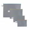 FolderSys Zipper-Beutel A6 grau opak Vlies-PP 125 x 180 mm