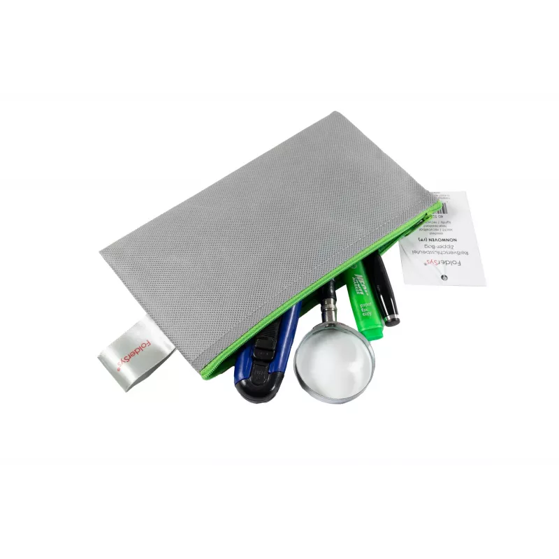 FolderSys Zipper-Beutel DL grau opak Vliesstoff PP 120 x 220 mm