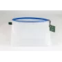 Foldersys Dokumenten-Beutel mit Reißverschluss A4 Transparent/Blau 0,28 mm 1 Stk