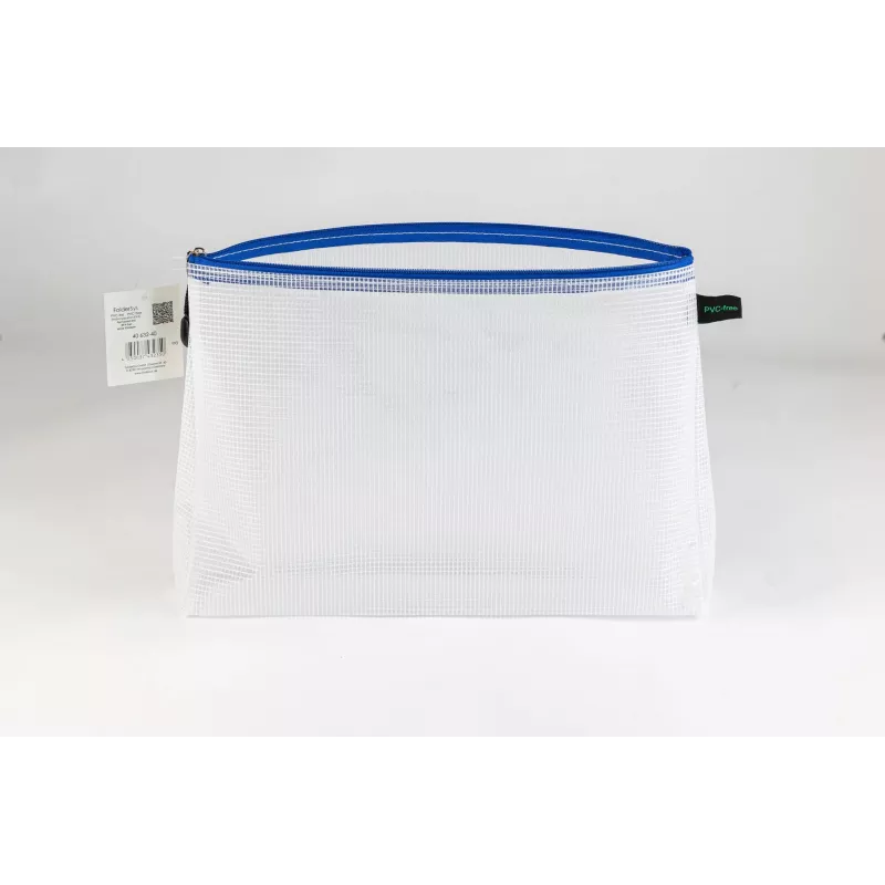Foldersys Dokumenten-Beutel mit Reißverschluss A4 Transparent/Blau 0,28 mm 1 Stk