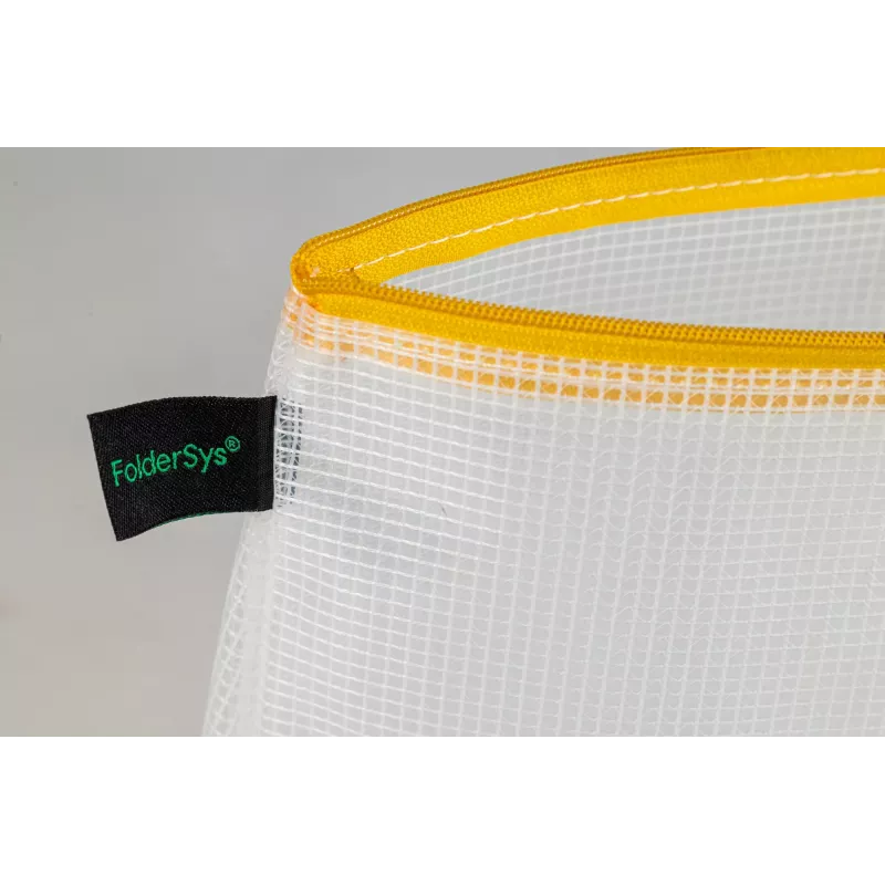FolderSys Dokumenten-Reißverschlussbeutel A5 Transparent/Gelb 0,28 mm 1 Stk.
