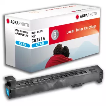 AGFAPHOTO Cyan Kompatible Tonerkartusche (HP 824A / CB381A) für HP Color LaserJet CM6030, CM6040, CP6015