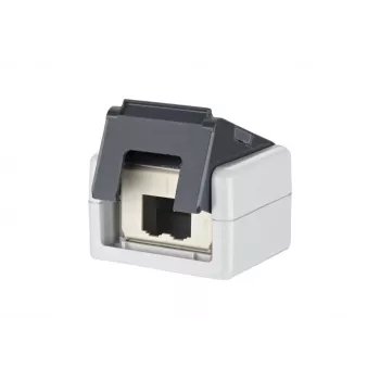 METZ CONNECT E-DAT Modular Gehäuse mit 12 Ports, Lichtgrau (RAL 7035), IP20, leer