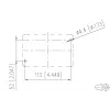 METZ CONNECT E-DAT Industry IP67 V5 2-Port Aufputz-Netzwerkdose, Aluminium, Grau (1401060320ME)