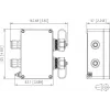 METZ CONNECT 1401010620ME industrielle Ethernet-Anschlussdose, grau, Metall, IP67, 124x78x57 mm