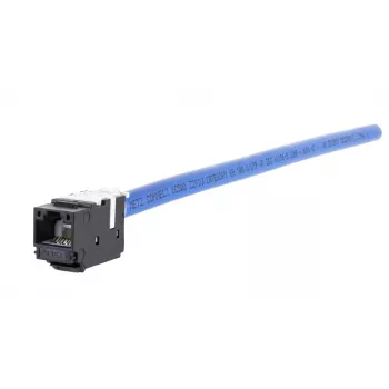 METZ CONNECT 130A10-29-I-B1 Flach Schwarz RJ45 Buchse Cat6A Geschirmt Keystone Modul
