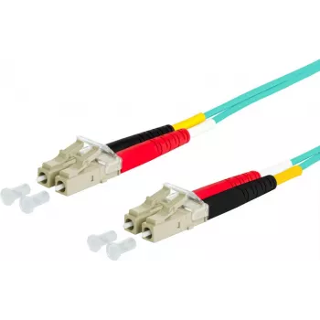 METZ CONNECT 151J1JOJO50E Glasfaser-Patchkabel LC Duplex auf LC Duplex 50/125µm Multimode OM3 5m Aqua