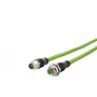 METZ CONNECT 142M2X12020 - 2 m - Cat6a - M12 - M12 - Grün
