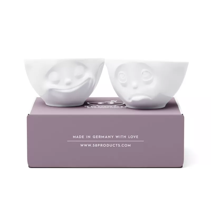 FIFTYEIGHT PRODUCTS Bowl Set 200ml - Happy & Oh Please White