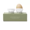 FIFTYEIGHT PRODUCTS Egg Cup Set No. 3 - Happy & Grumpy White