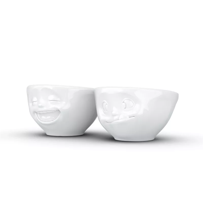 FIFTYEIGHT PRODUCTS Bowl Set 100ml - Laughing & Delicious White