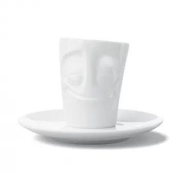 FIFTYEIGHT PRODUCTS Espressotasse mit Henkel 80ml - Cheerful White