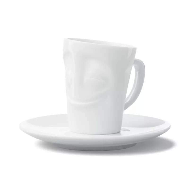 FIFTYEIGHT PRODUCTS Espressotasse mit Henkel 80ml - Cheerful White