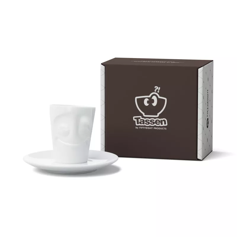 FIFTYEIGHT PRODUCTS Espressotasse mit Henkel 80ml - Cheerful White