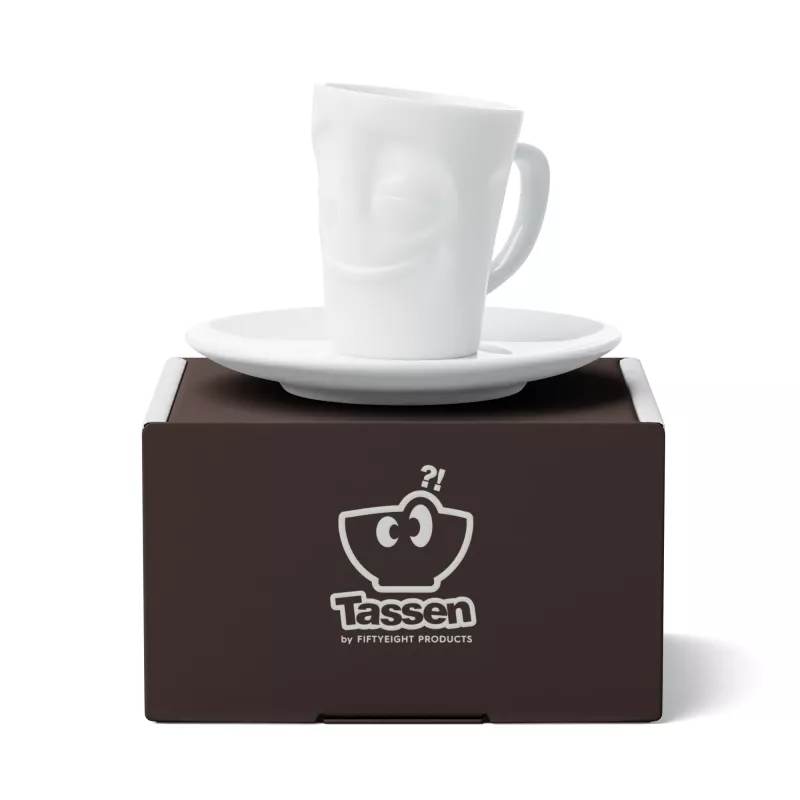 FIFTYEIGHT PRODUCTS Espressotasse mit Henkel 80ml - Cheerful White