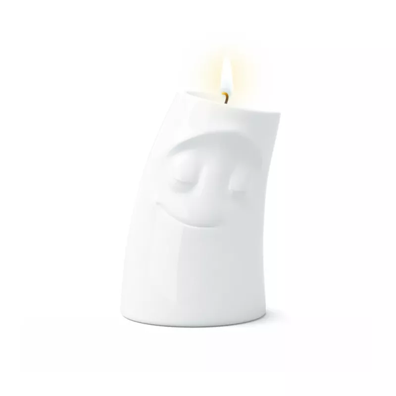 FIFTYEIGHT PRODUCTS Kerzenschmusie VERSCHMUST großer Kerzenhalter Weiß