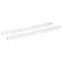 LMG Signaltechnologie 100 Twin Loop Wire Binding Spine Weiß 6,4 mm für 30 Blatt