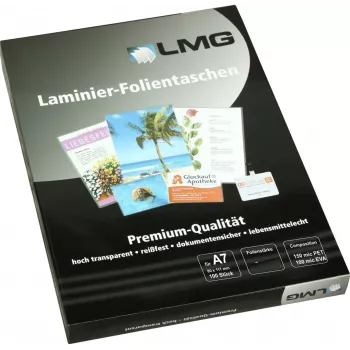 LMG Laminierfolien glänzend A7 80 Mikron 100 Stück