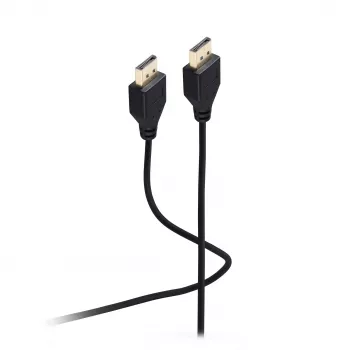 SHIVERPEAKS Flexline DisplayPort 1.2 Kabel, Stecker auf Stecker, UHD 4K, extra dünn, schwarz, 0,5 m