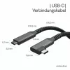 S CONN S/CONN maximum connectivity USB-C Ladekabel USB-C auf USB-C 3.2 100W PD Textil 90° - Kabel - Digital/Daten