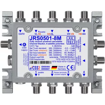 Jultec JRS0501-8M 8-fach Multischalter 4 SAT-Eingänge 1 Terrestrischer Eingang
