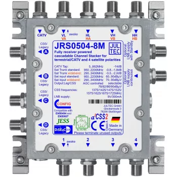 JULTEC JRS0504-8M Unicable II Einkabel-Konverter 4 SAT-Eingänge 8 User Bands
