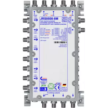 JULTEC JRS0508-8M Unicable II / JESS Multiswitch, 5 Eingänge, 8 Ausgänge, 64 Benutzerbänder