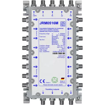 JULTEC JRM0516M 16-fach Multischalter mit 4 SAT-Eingängen und 1 terrestrischem Eingang