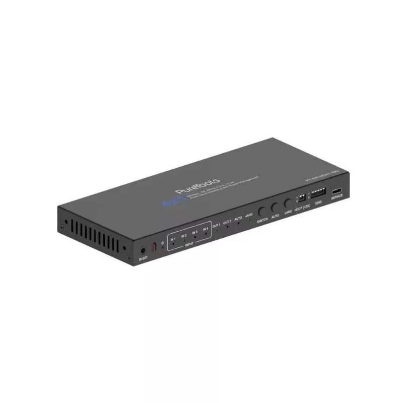 PureLink 4x1 HDMI 2.1 Switch - 48Gbps - 8K 60Hz 4:2:0 12-bit Audio De-Embedding und KVM Switch - 4-Port