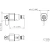 METZ CONNECT E-DAT Industry IP67 V4 Kabelkupplung RJ45 Field Jack Insert Cat.6