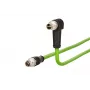 METZ CONNECT M12 X-codiertes Patchkabel 1m Cat.6A S/FTP PUR Grün 142M2X1A010